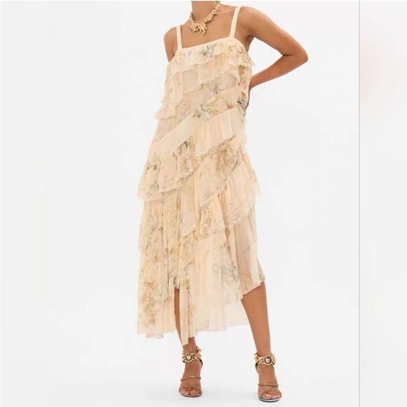 8 NWOT CAMILLA 1200.00 Asymmetric Spliced Lace Dress
Adorned In Antiquity Small - Picture 5 of 6